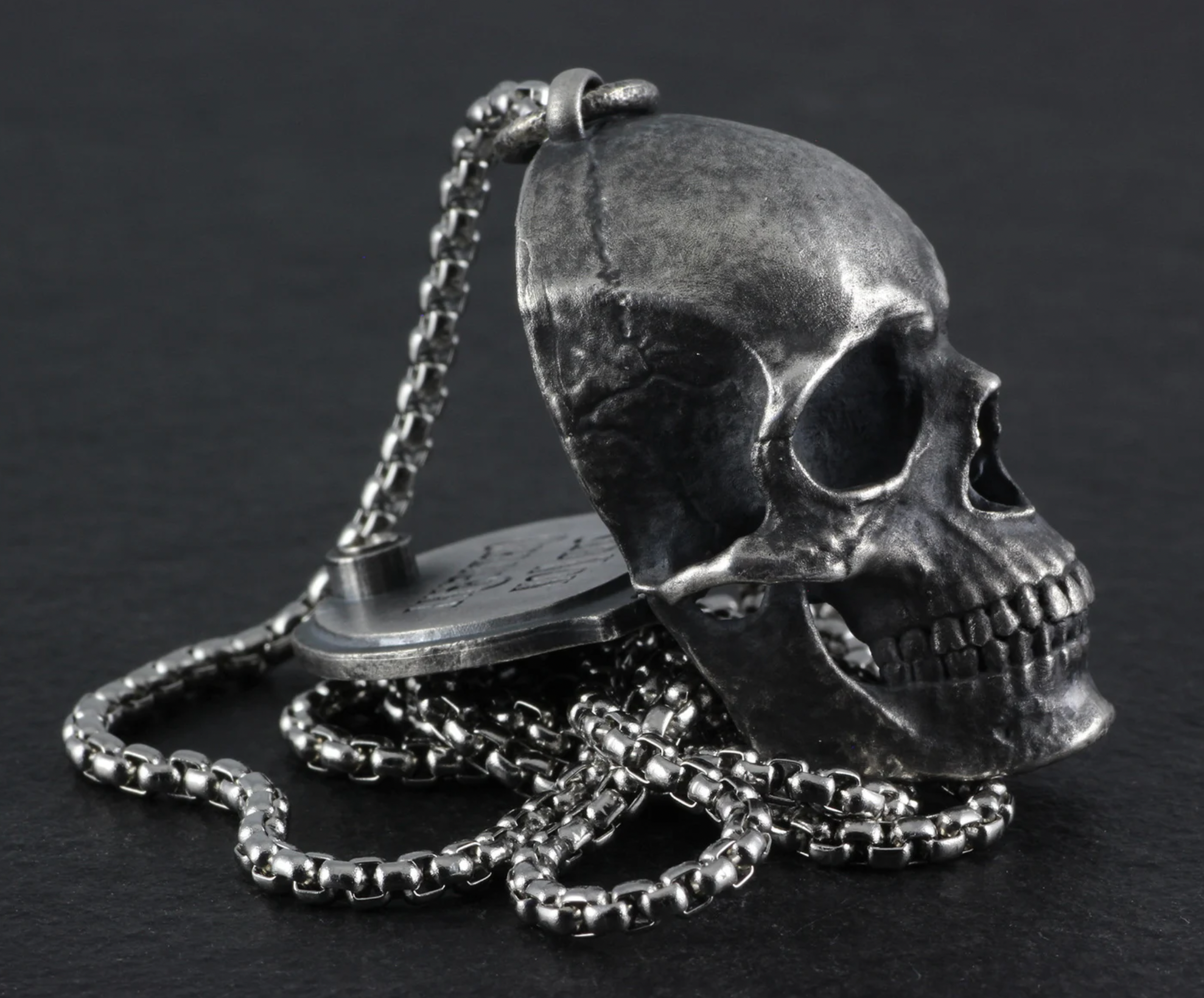 Sterling Silver Human Skull Locket