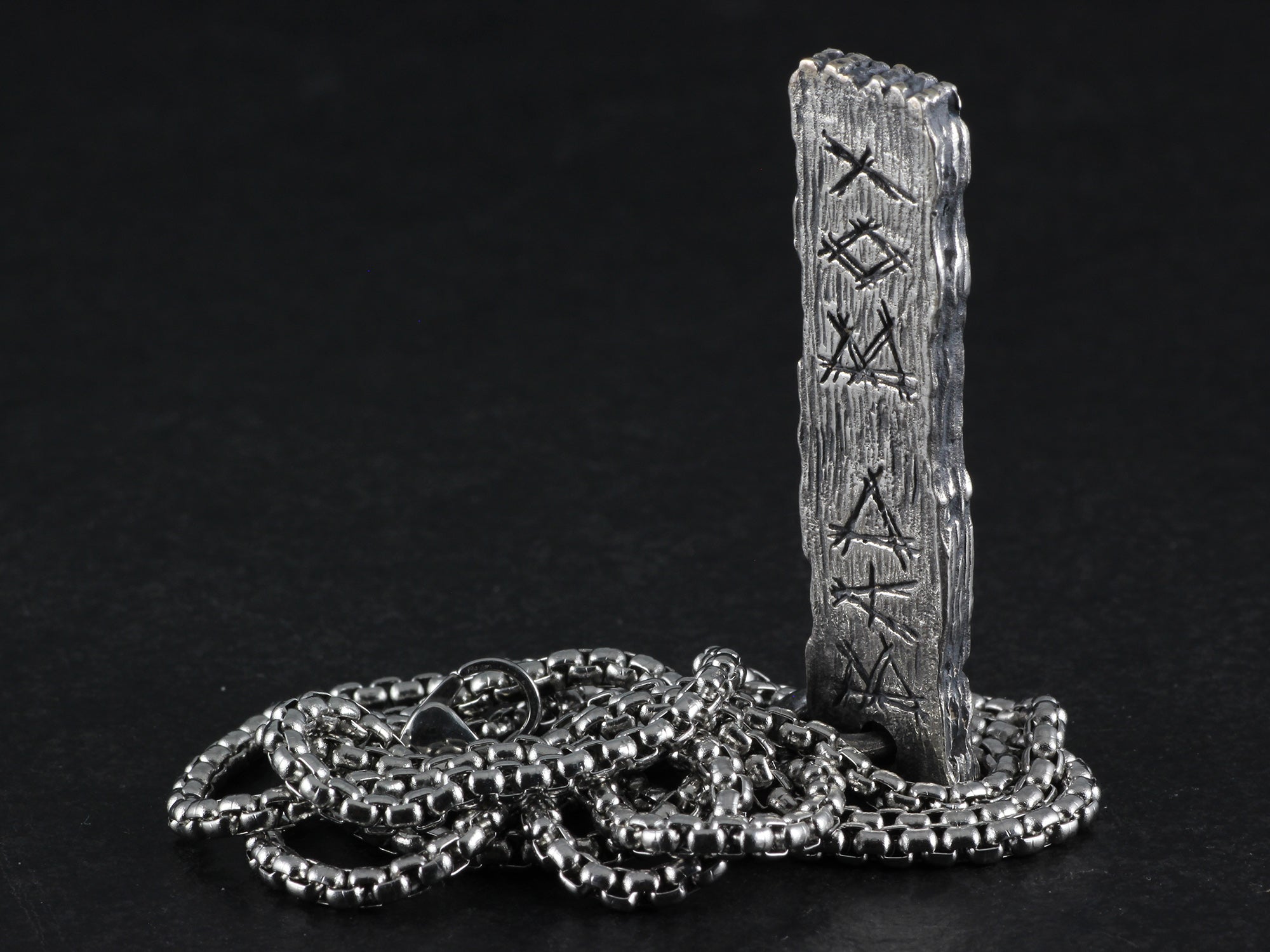 Bad Boy Pendant - Sterling Silver Pillory Board Necklace