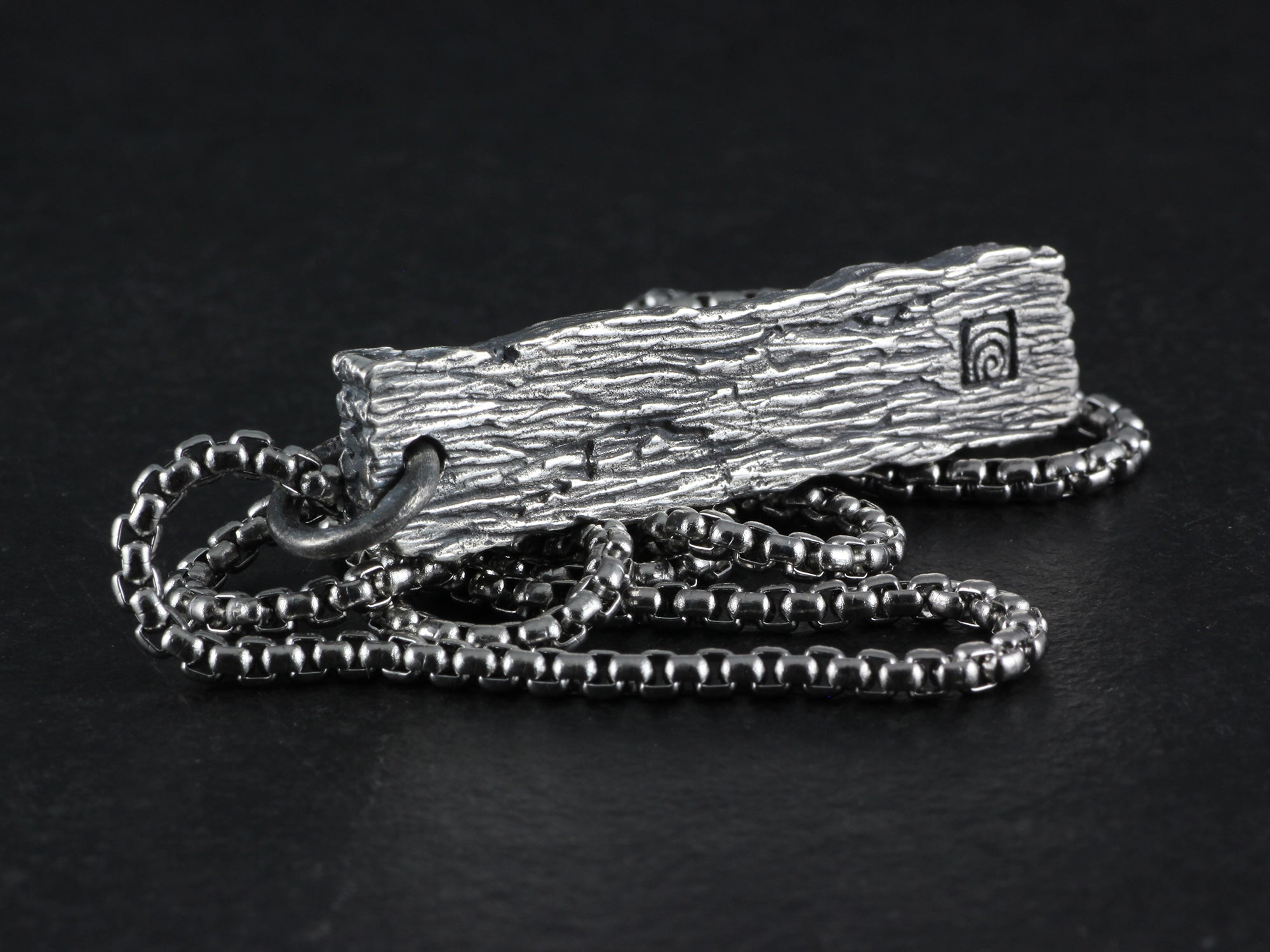 Bad Boy Pendant - Sterling Silver Pillory Board Necklace