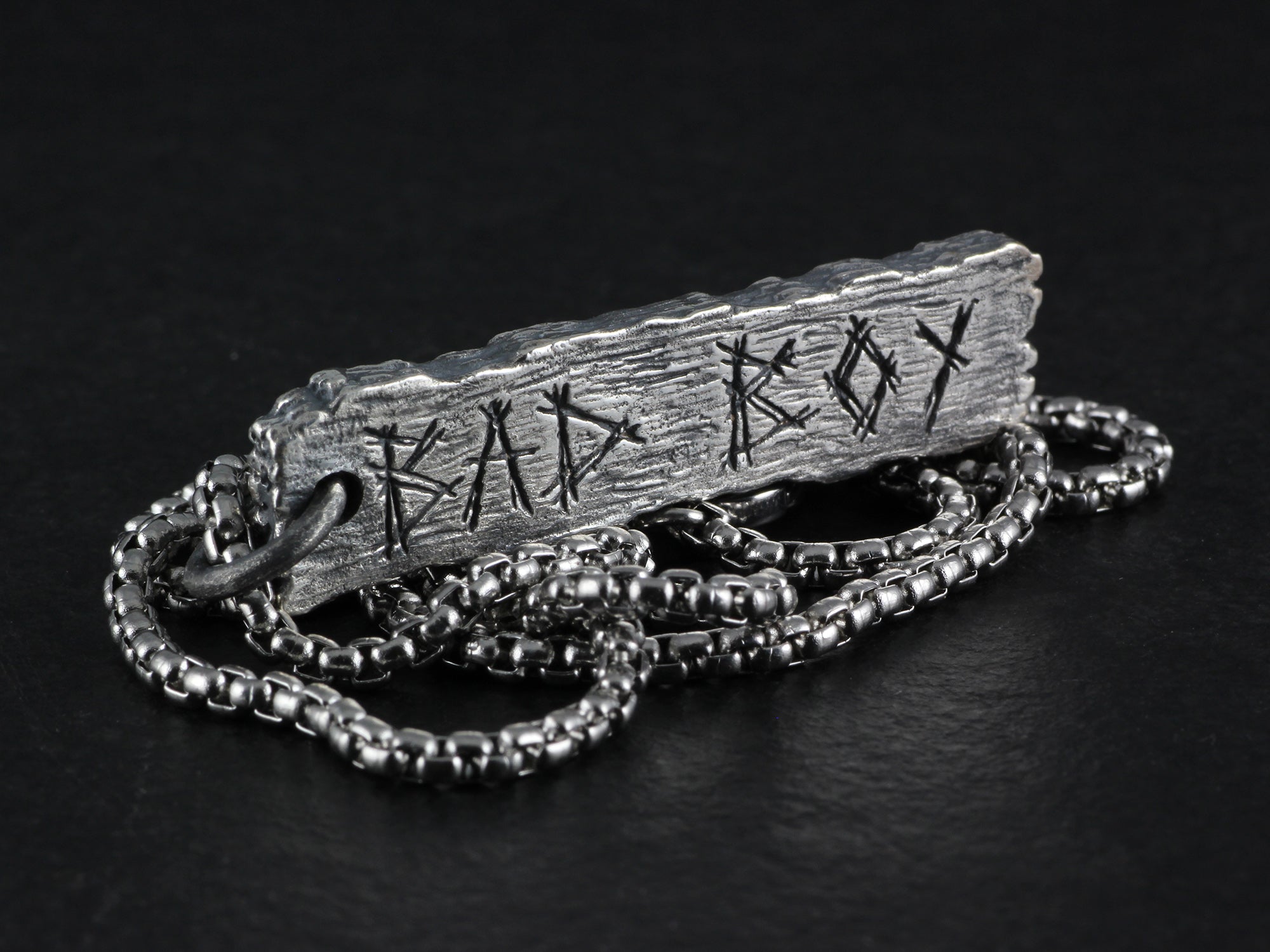 Bad Boy Pendant - Sterling Silver Pillory Board Necklace