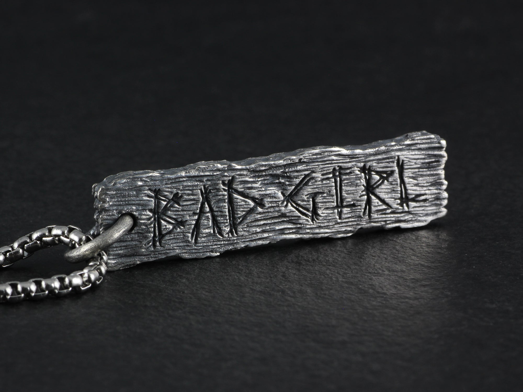 Bad Girl Pendant - Sterling Silver Pillory Board Necklace