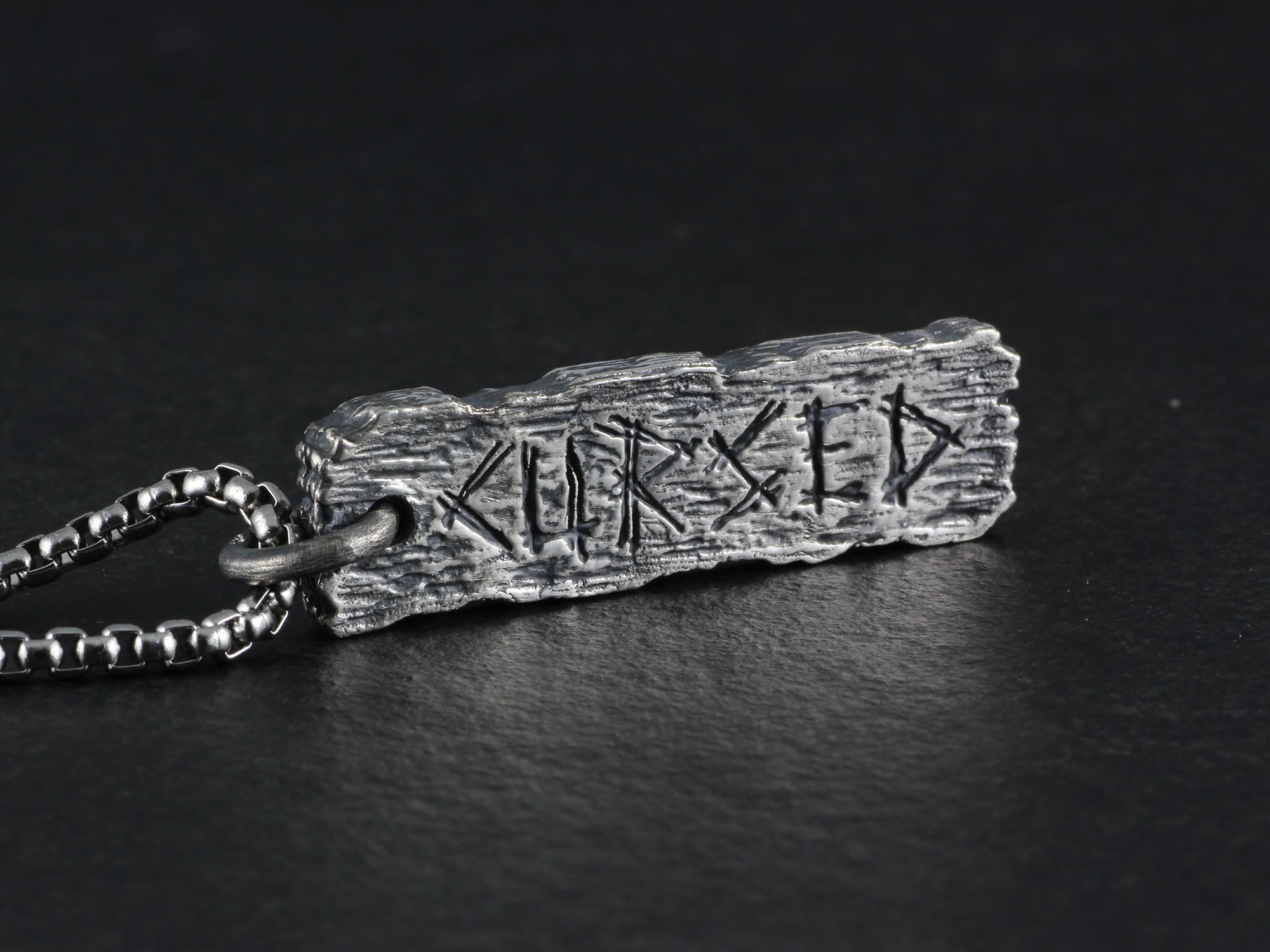 Cursed Pendant - Sterling Silver Pillory Board Necklace