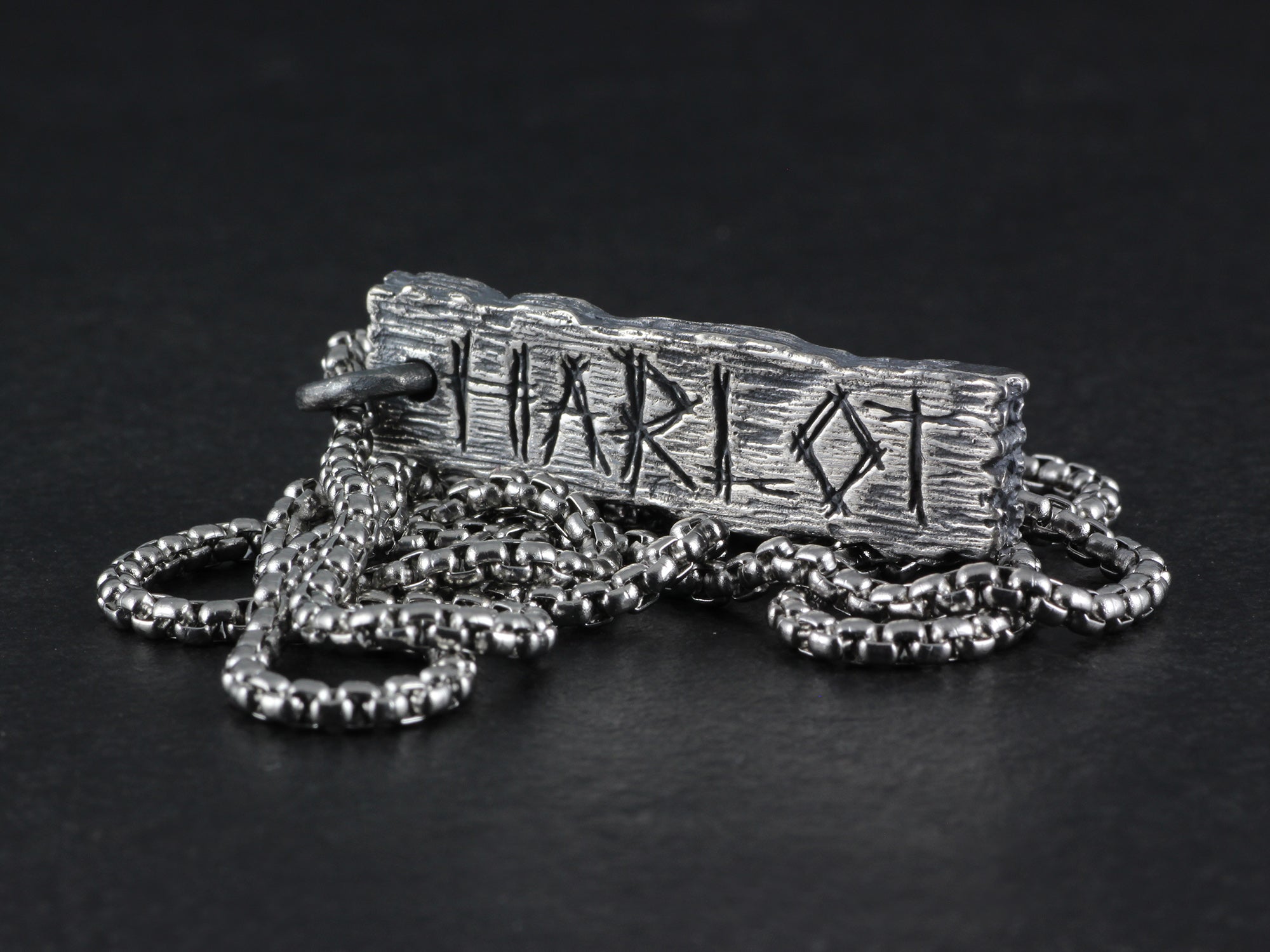 Harlot Pendant - Sterling Silver Pillory Board Necklace