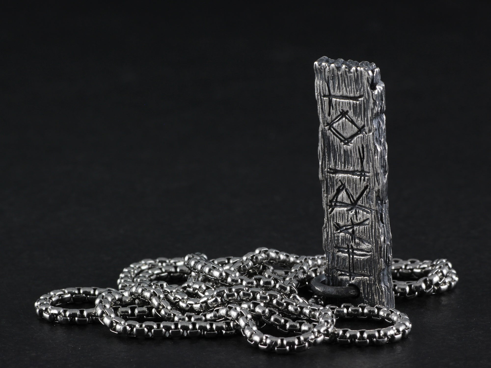 Harlot Pendant - Sterling Silver Pillory Board Necklace