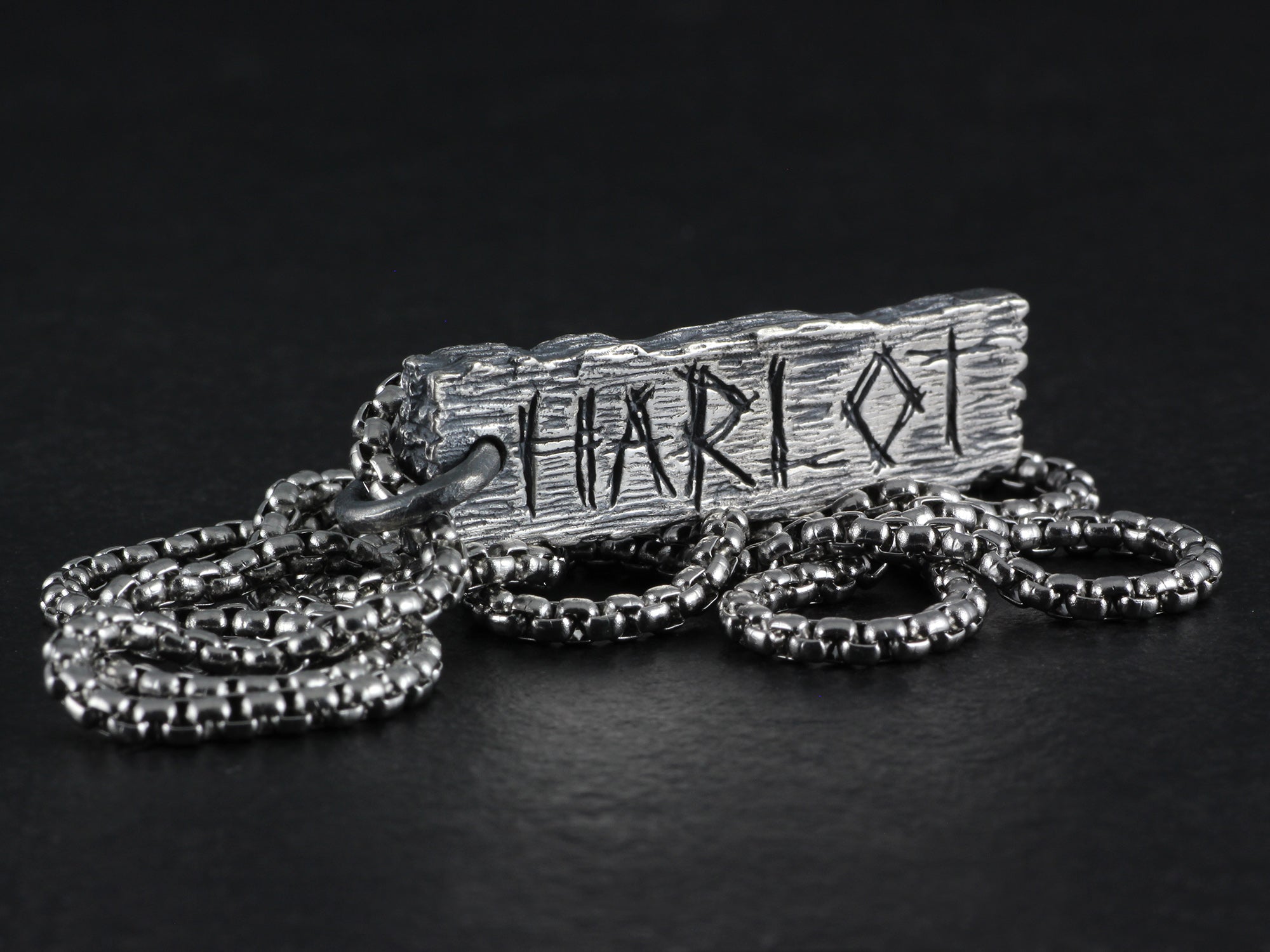 Harlot Pendant - Sterling Silver Pillory Board Necklace