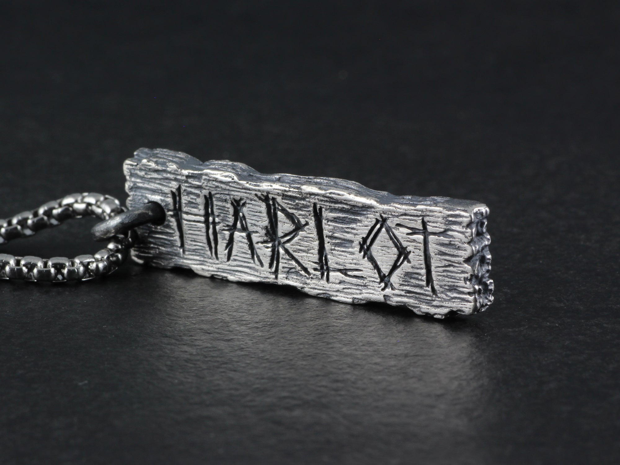 Harlot Pendant - Sterling Silver Pillory Board Necklace