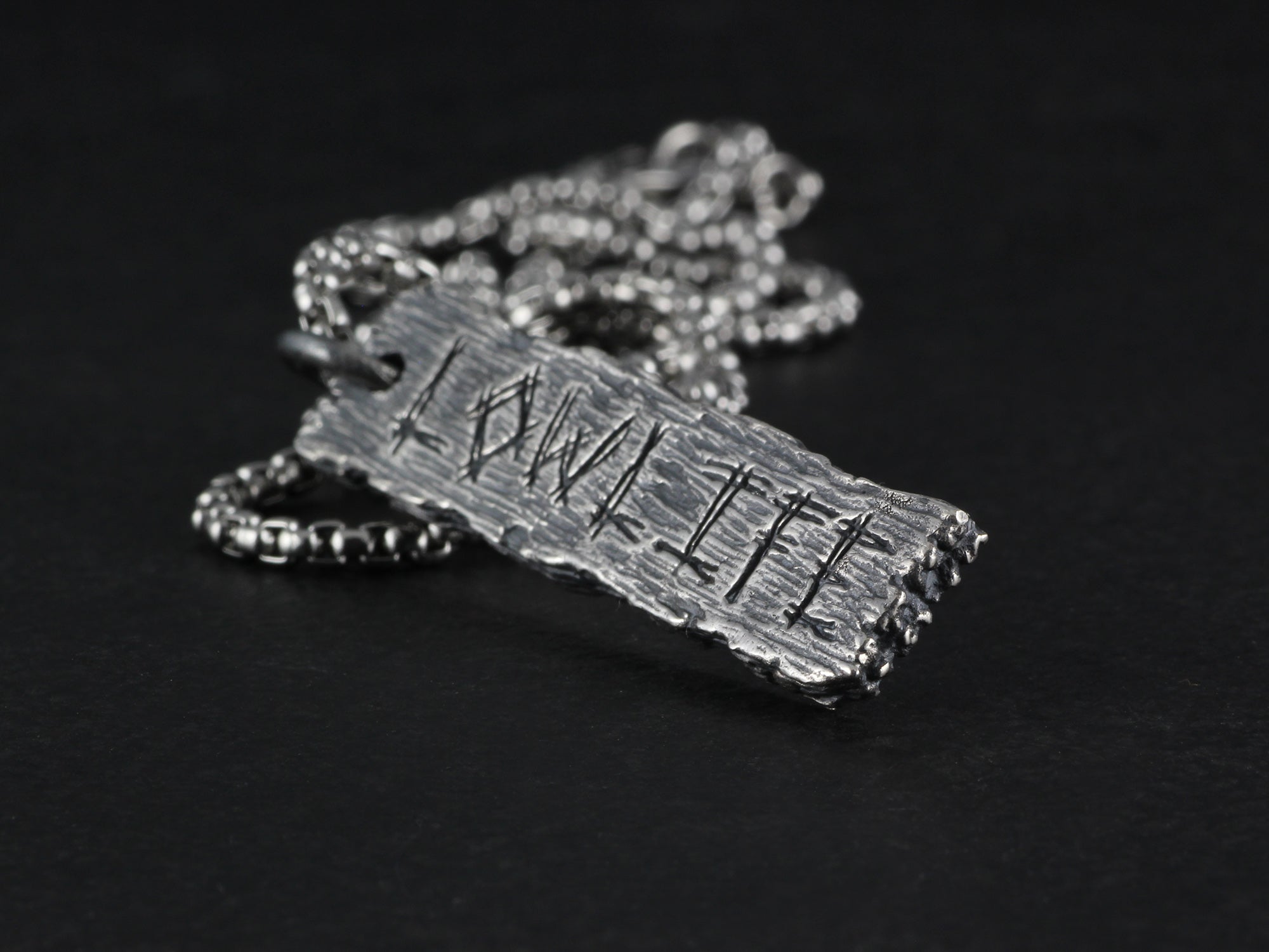 Lowlife Pendant - Sterling Silver Pillory Board Necklace