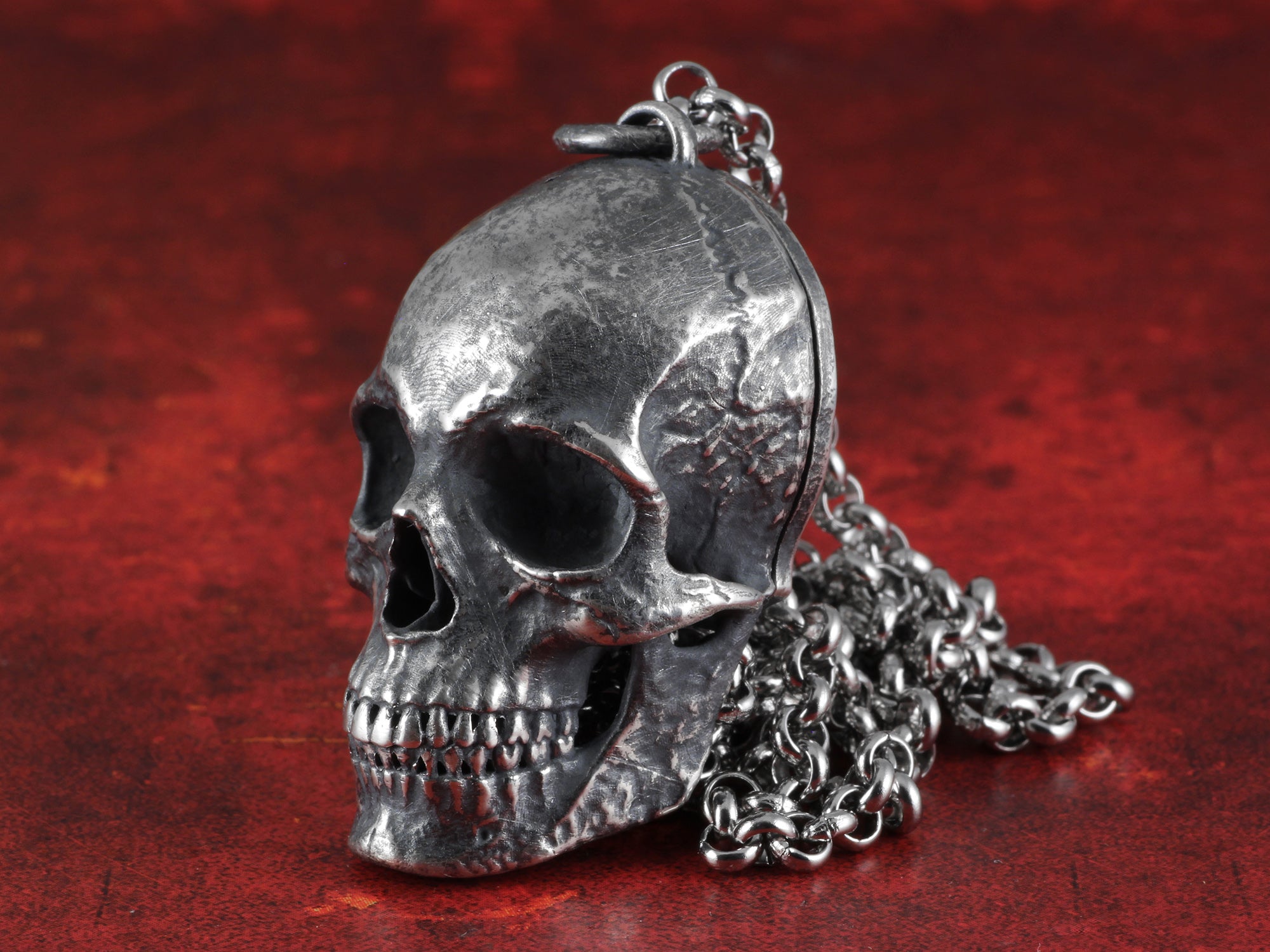 Sterling Silver Human Skull Locket