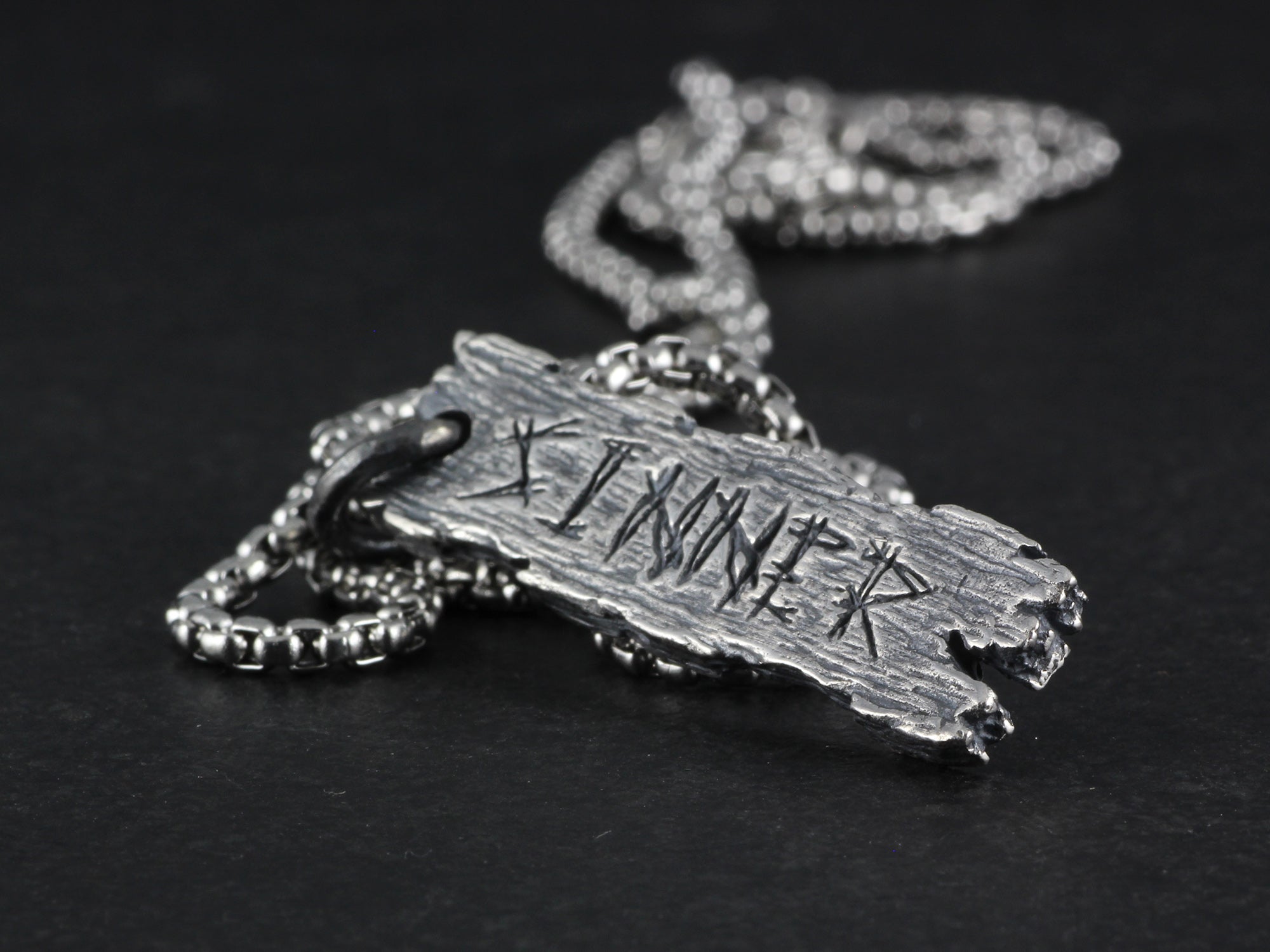 Sinner Pendant - Sterling Silver Pillory Board Necklace