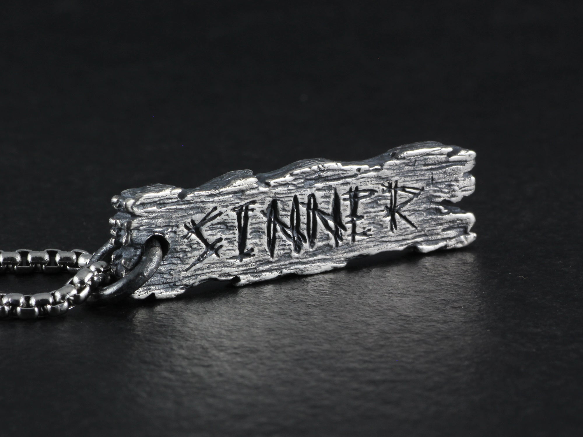 Sinner Pendant - Sterling Silver Pillory Board Necklace