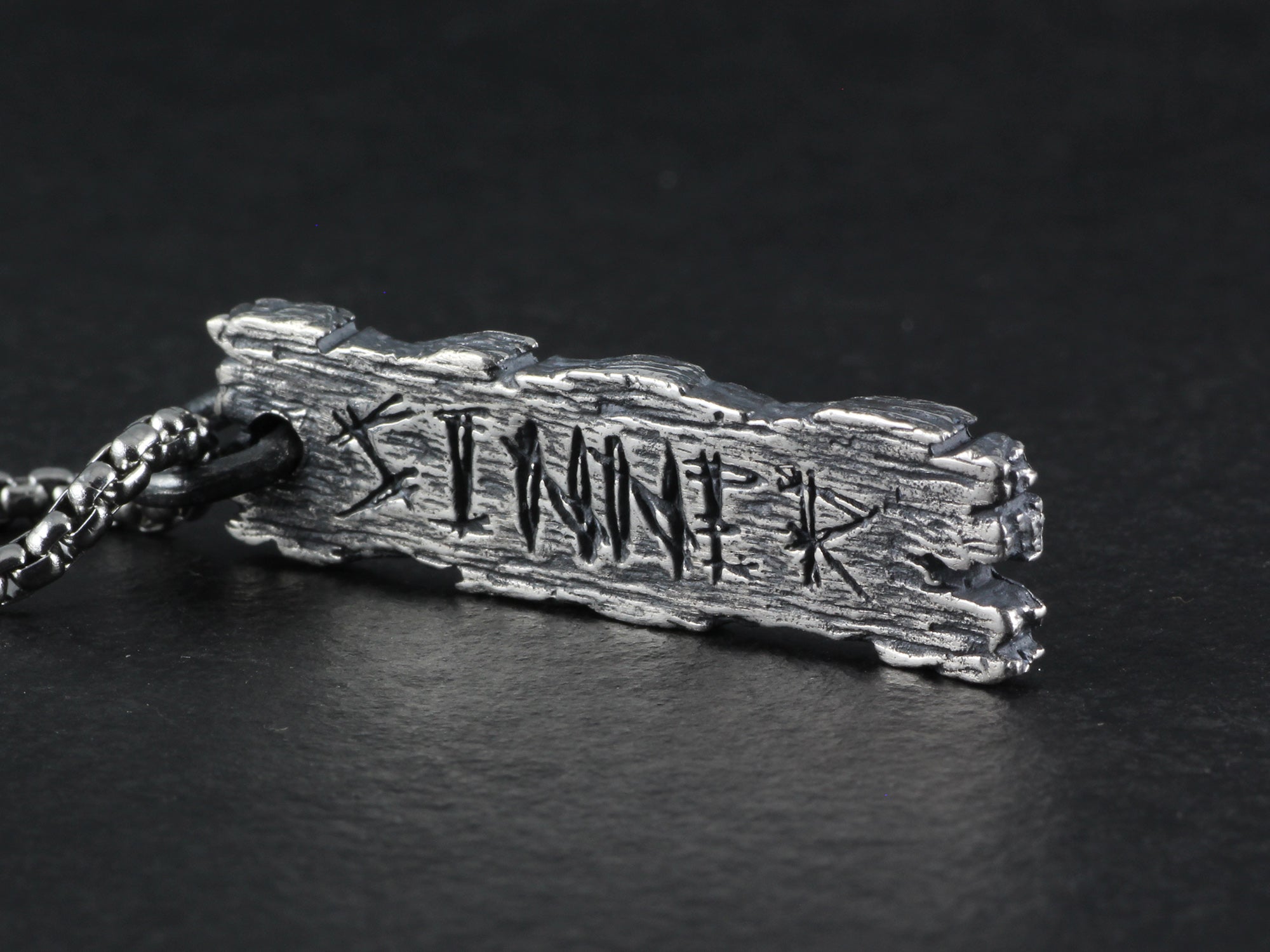 Sinner Pendant - Sterling Silver Pillory Board Necklace