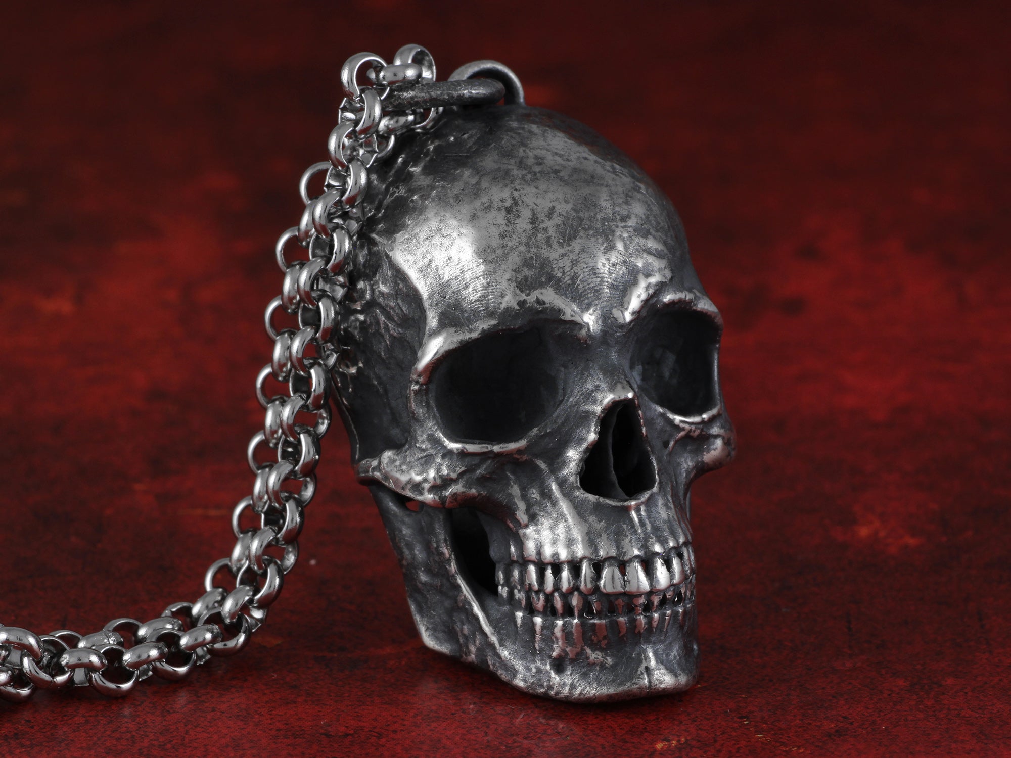 Sterling Silver Human Skull Locket