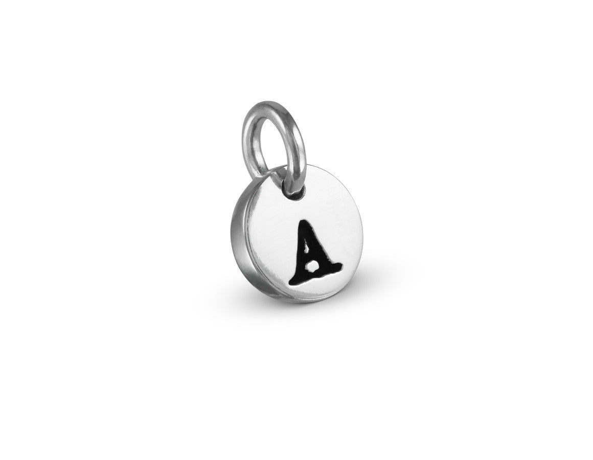 Initial Charm Pendant in Silver