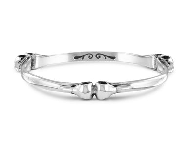 Raven Skull Bangle in Silver