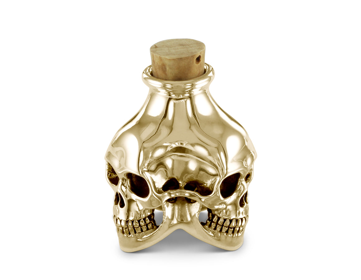 Skull Bottle in Bronze