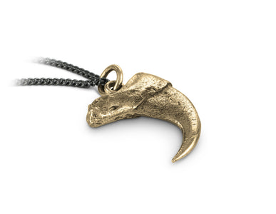 Cougar Claw Necklace in Bronze - shown on gunmetal chain