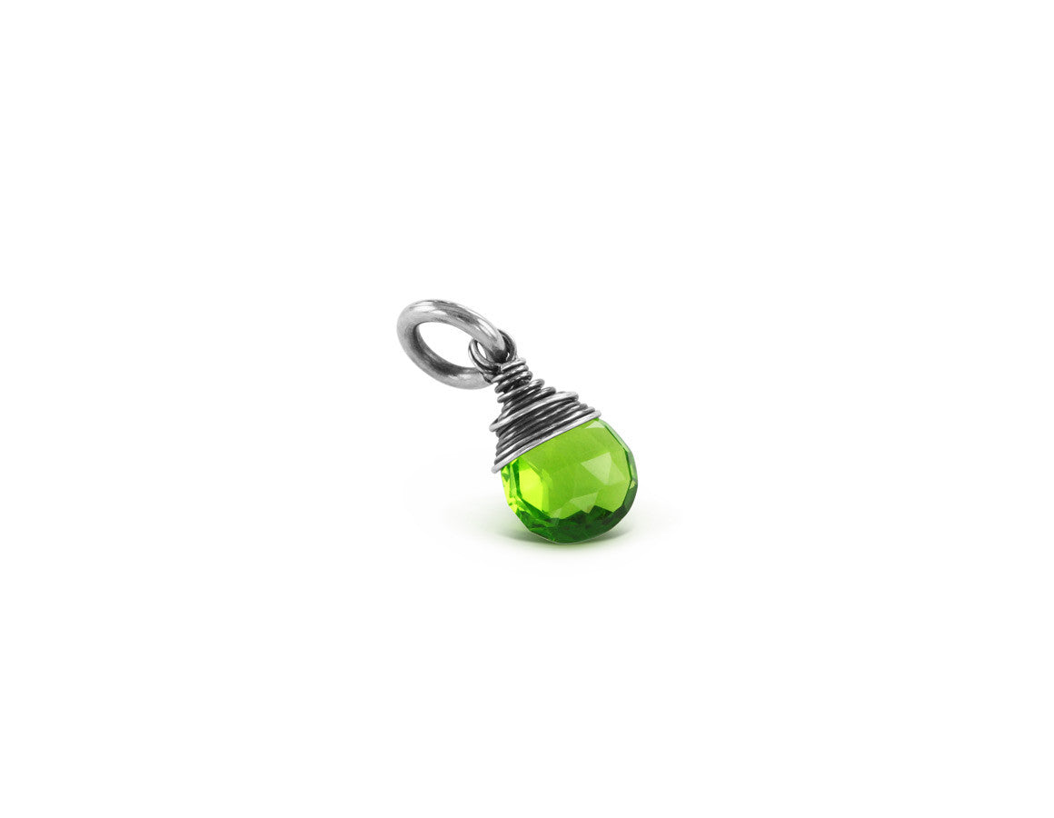 Emerald Birthstone Pendant in Sterling Silver