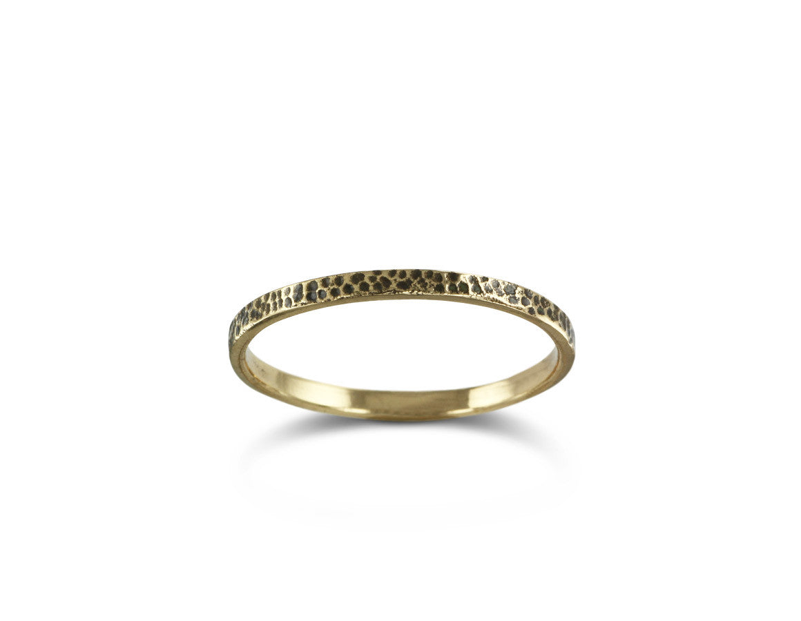 Hammered Stacking Ring in Bronze