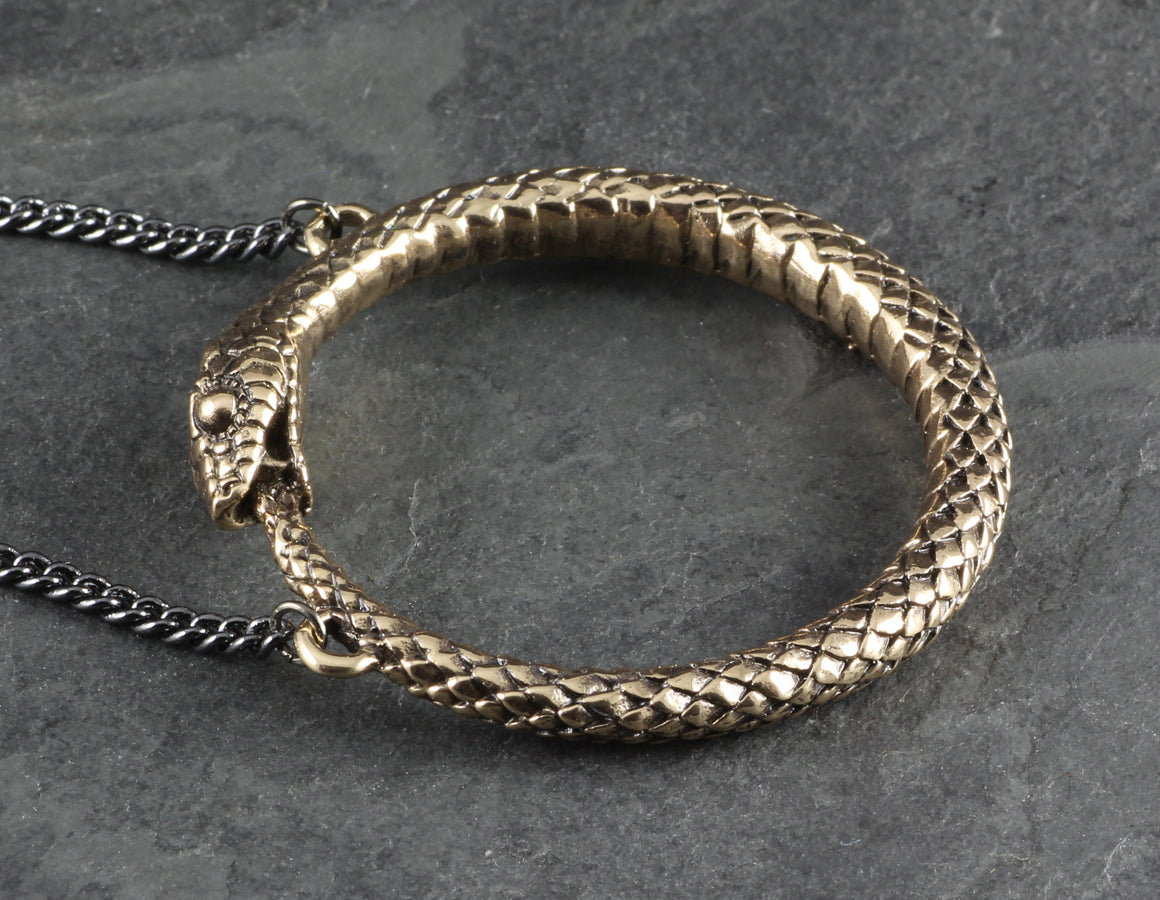 Ouroboros Necklace - Bronze