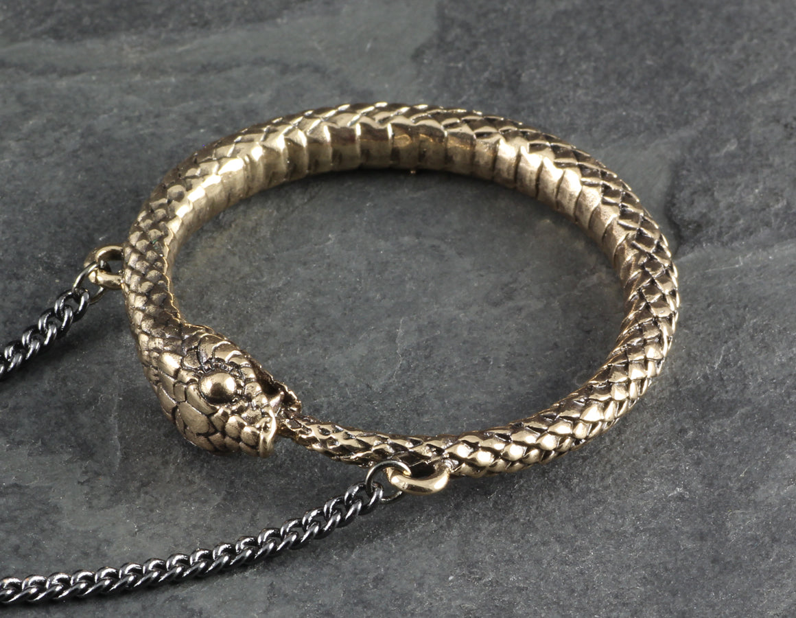 Ouroboros Necklace - Bronze