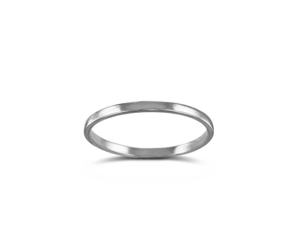 Polished Stacking Ring in Silver