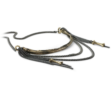 Python Rib Necklace in Bronze 