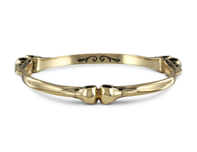 Raven Skull Bangle in Bronze