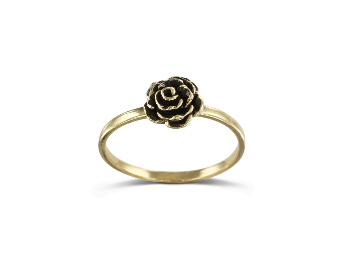 Rose Stacking Ring in Bronze