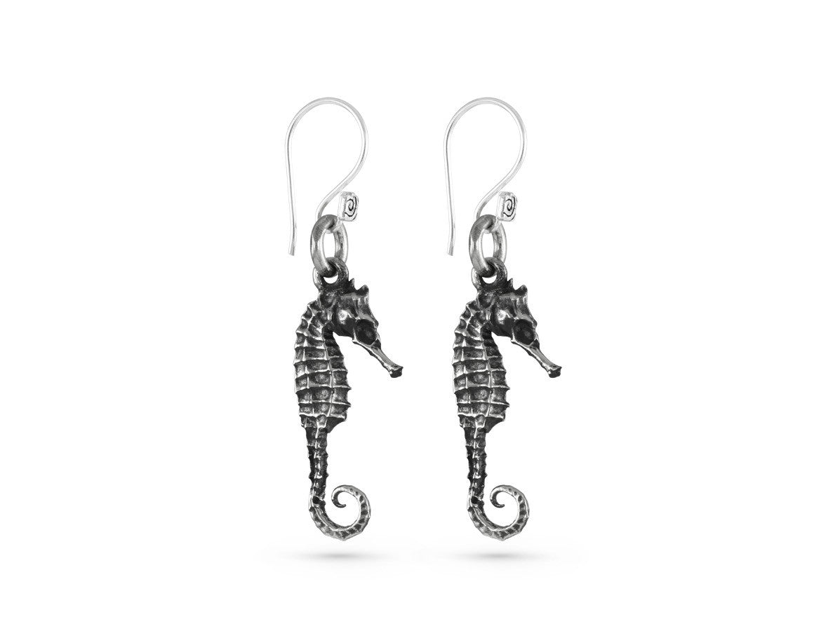 Seahorse Earrings in Silver