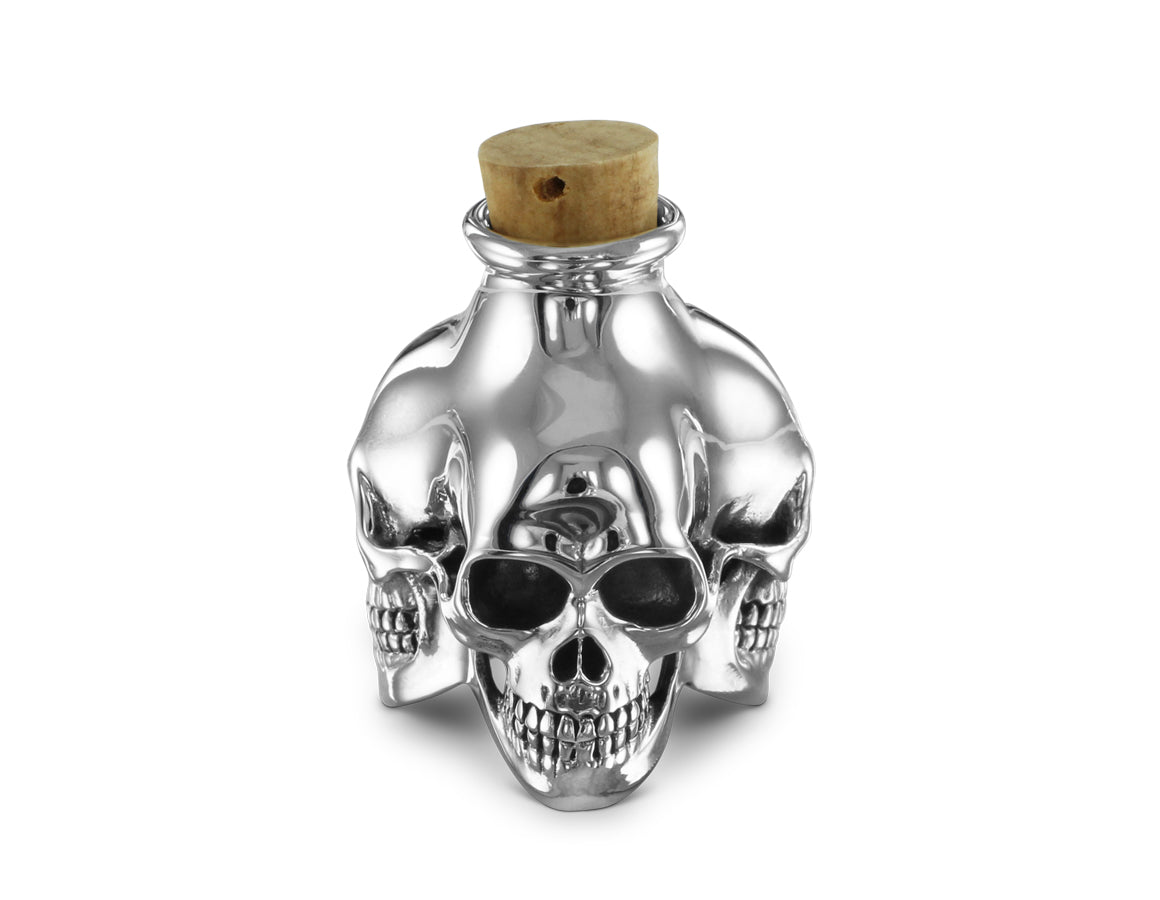 Skull Bottle in Silver