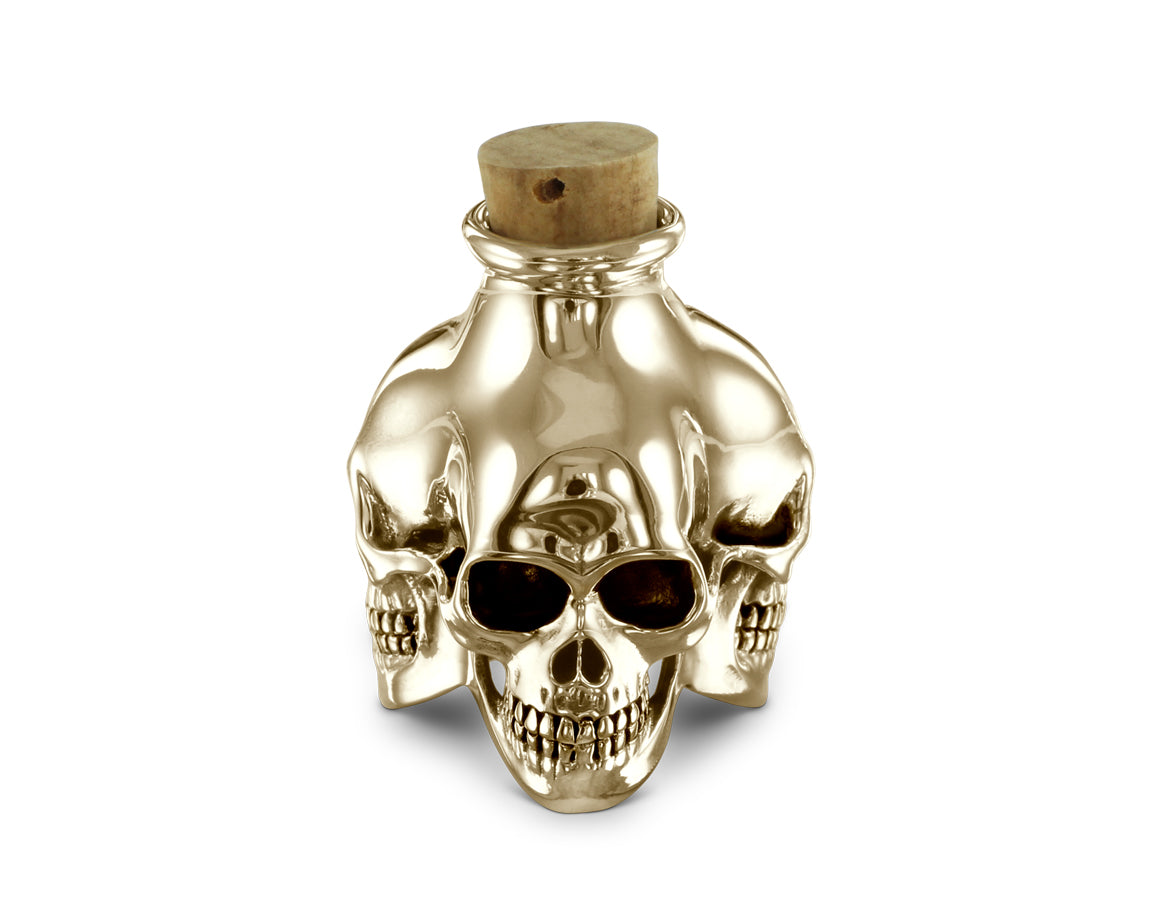 Skull Bottle in Bronze