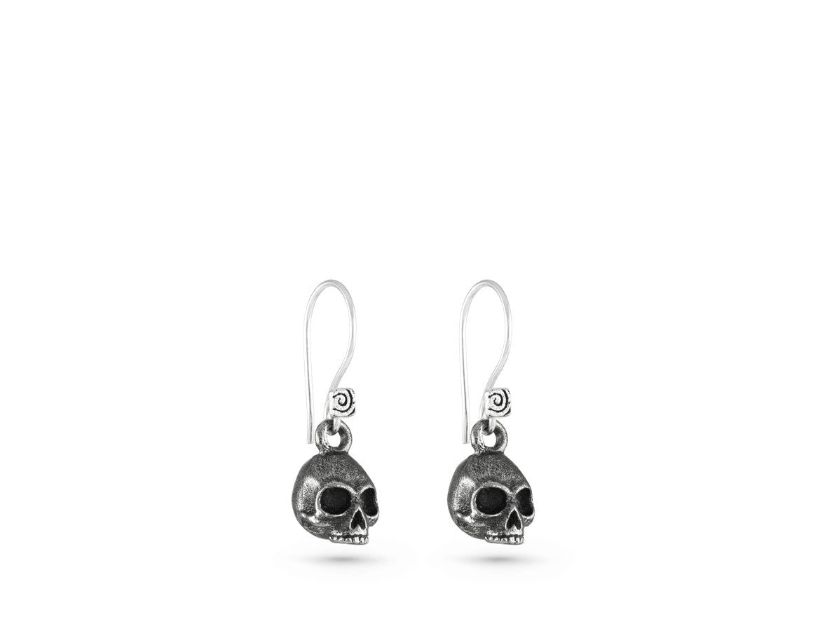 Skull Earrings in Silver