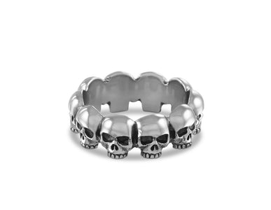 Ring Of Skulls in Silver