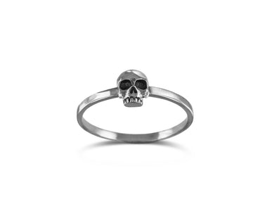 Skull Stacking Ring in Silver