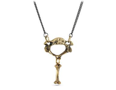 Vertebra & Bone Necklace - Bronze