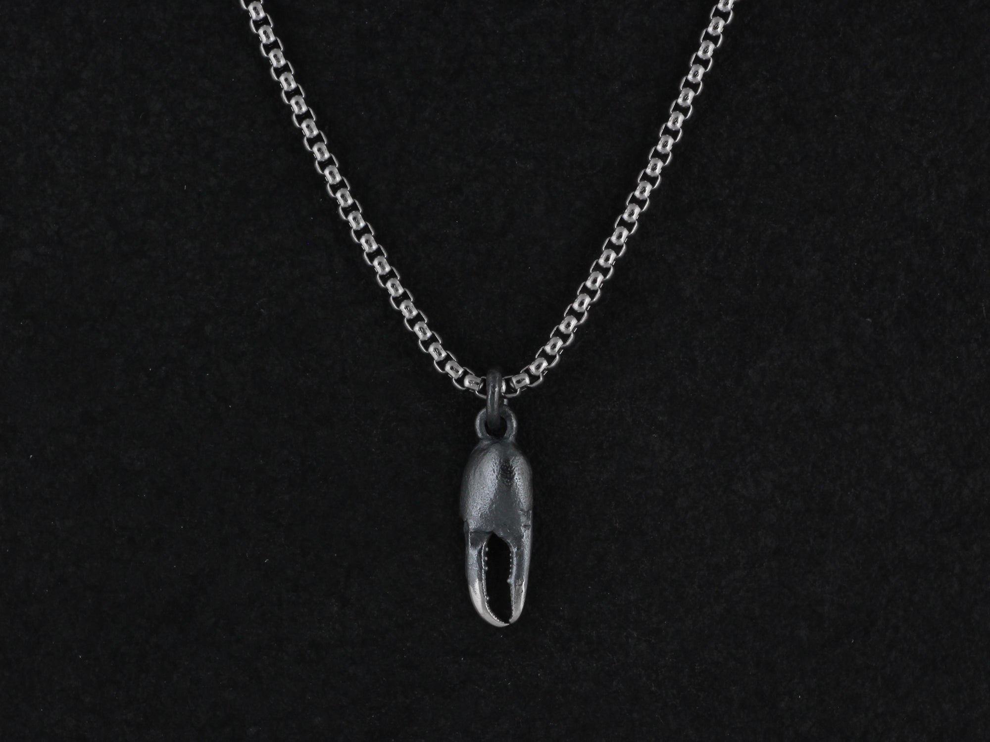 Sterling Silver Crab Claw Necklace - Small