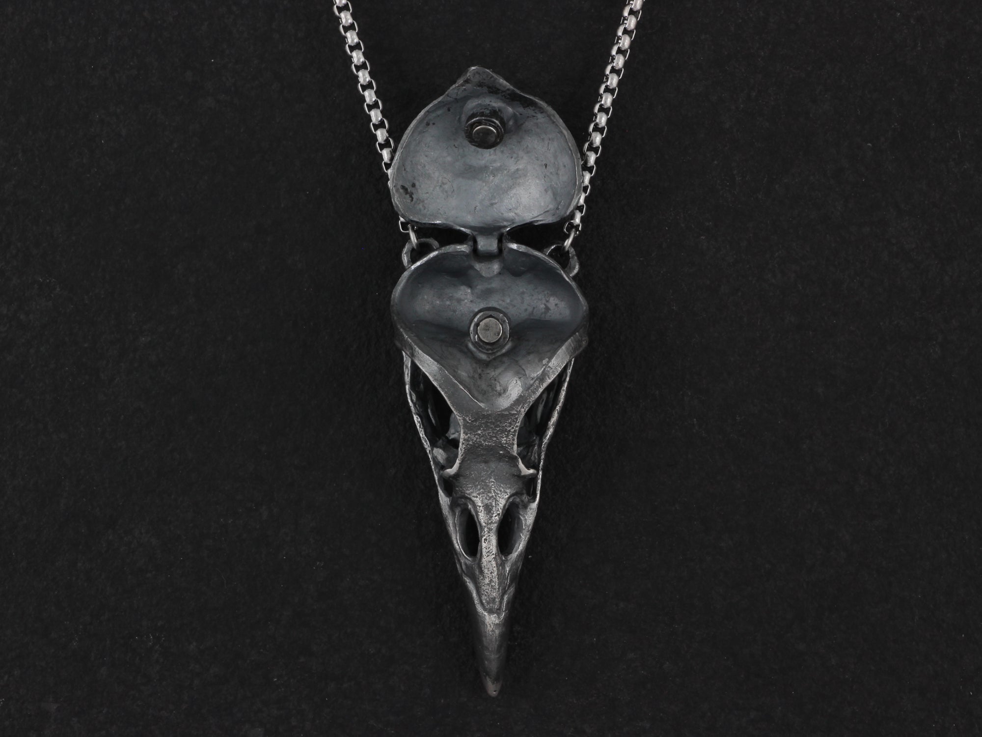 Sterling Silver Magpie Skull Locket