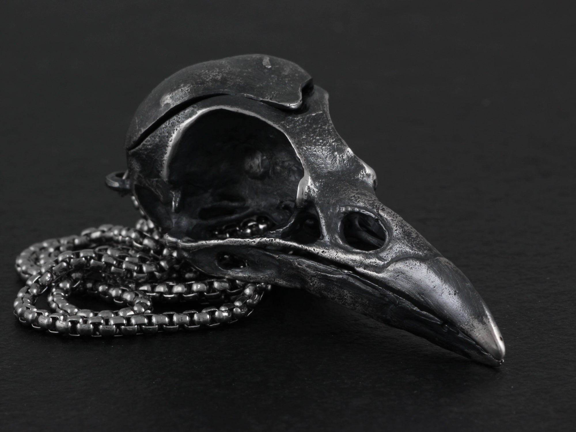 Sterling Silver Magpie Skull Locket