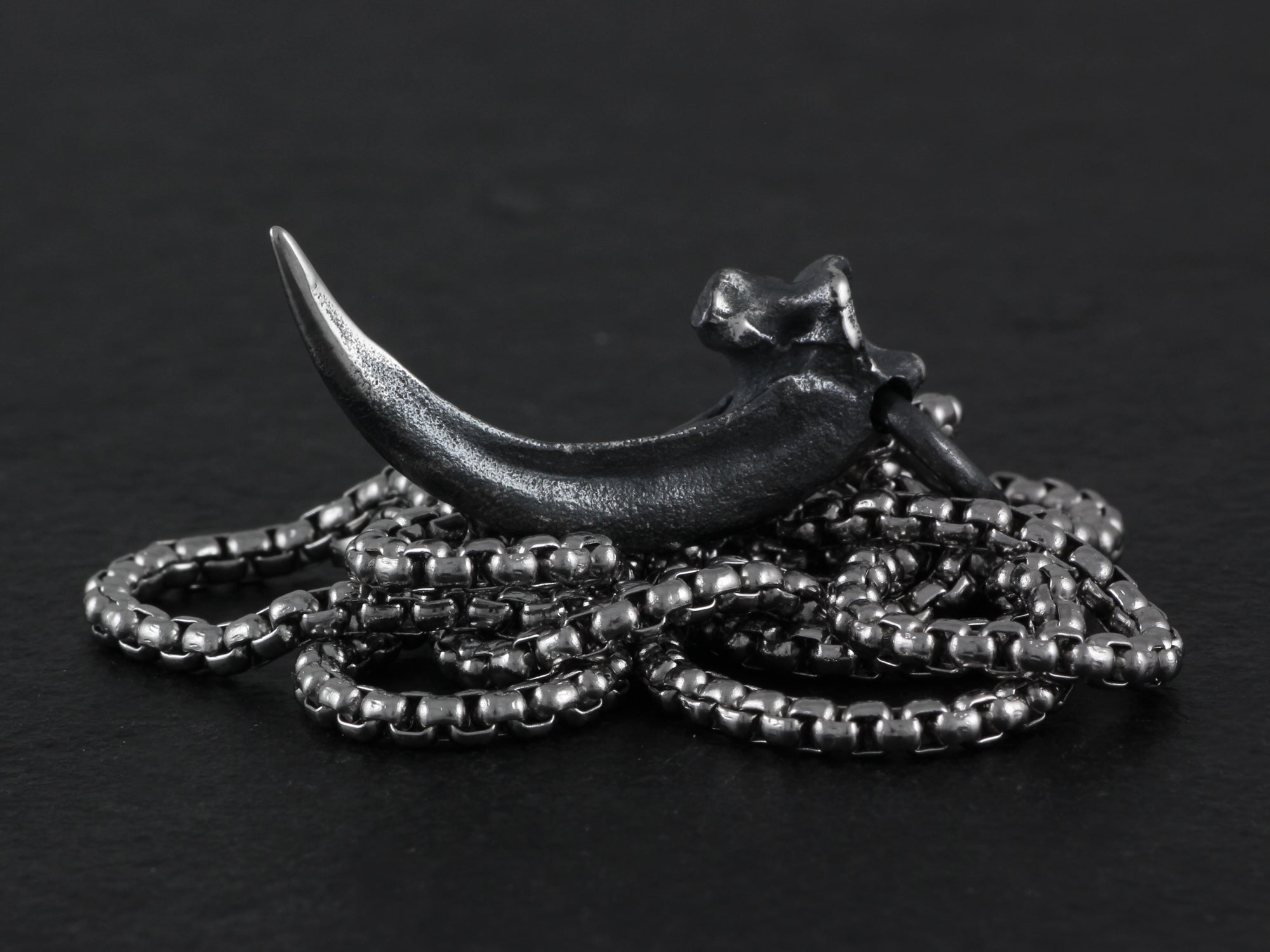 Sterling Silver Raven Talon Necklace