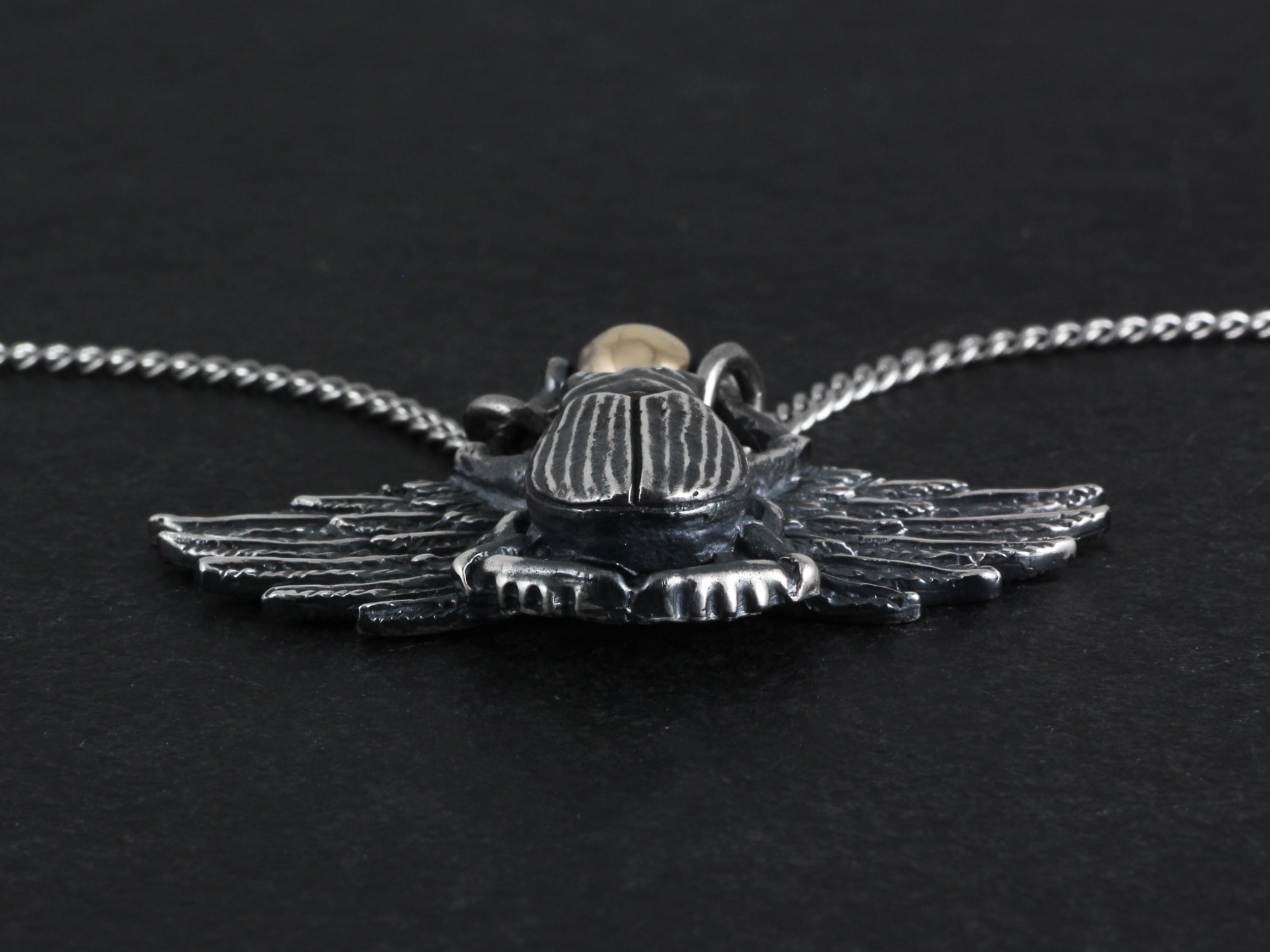 Sterling Silver Scarab Necklace