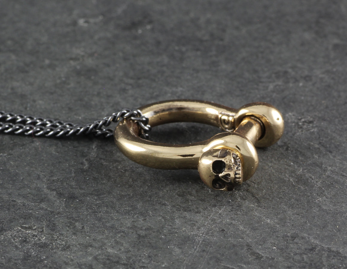 Small Shackle Necklace - Bronze