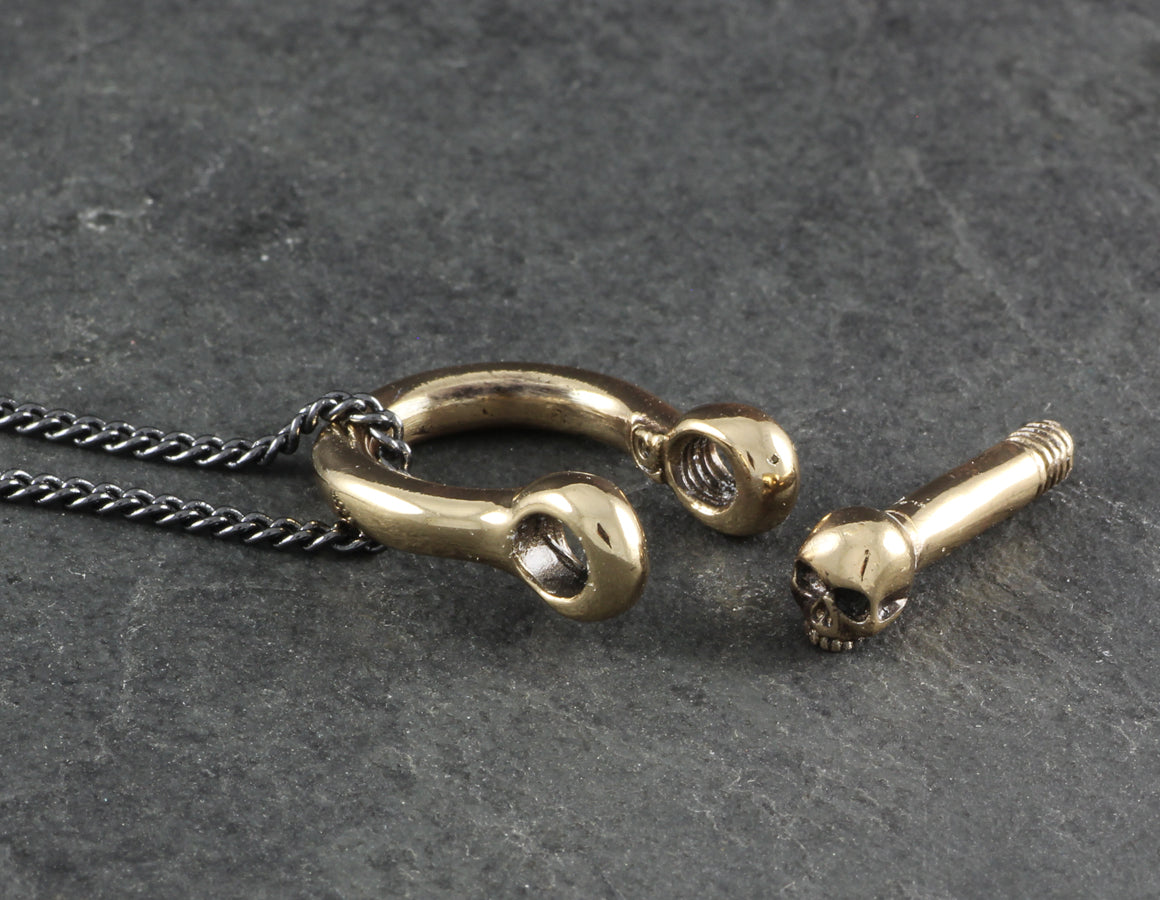 Small Shackle Necklace - Bronze