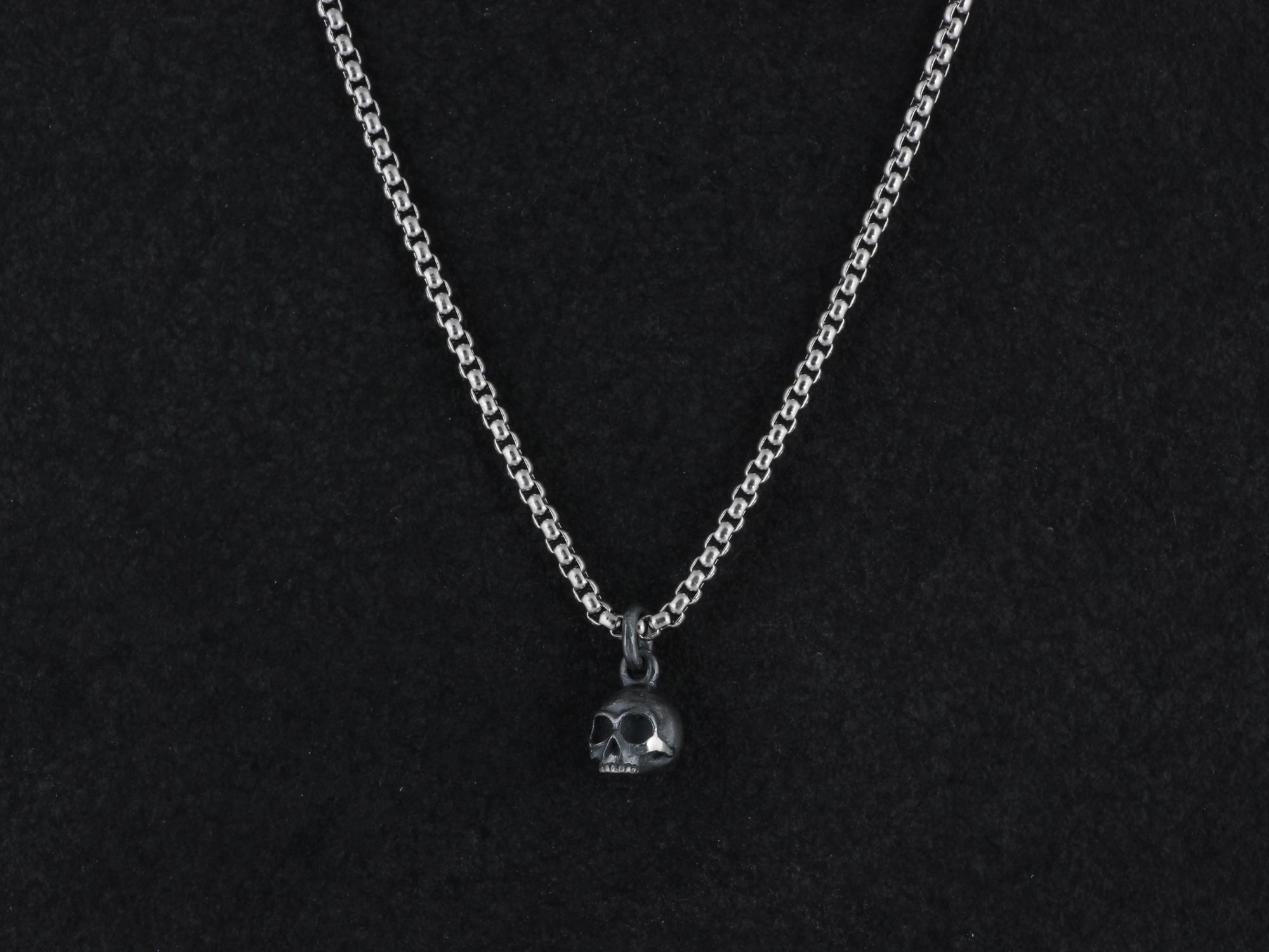 Sterling Silver Tiny Skull Necklace